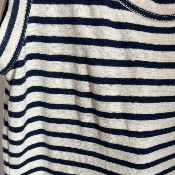 Emerson Fry Navy Blue and White Striped Midi Dress - Picture 5 of 6